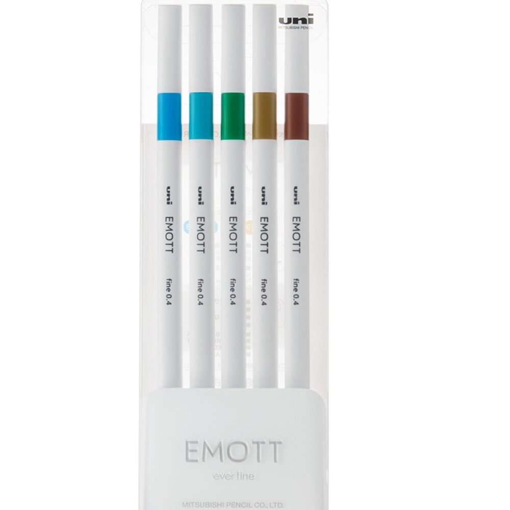 Uni-Ball Akrilik Uçlu Kalem Emott 0.4 MM Fine 5 Li Ada Renk
