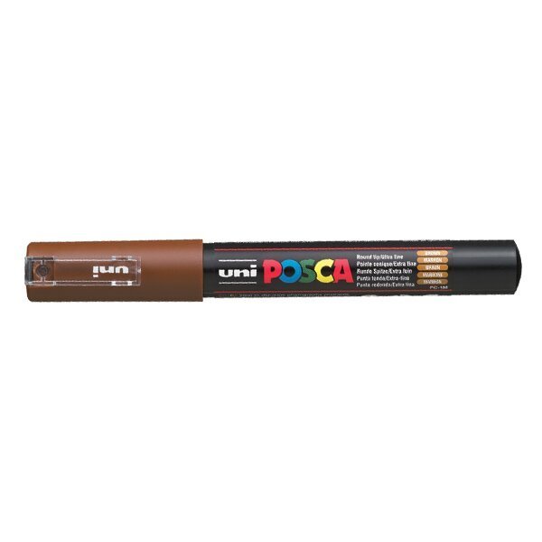 Uni-Ball Markör Boyama Posca Su Bazlı Poster 0.7 MM Kahverengi PC-1M