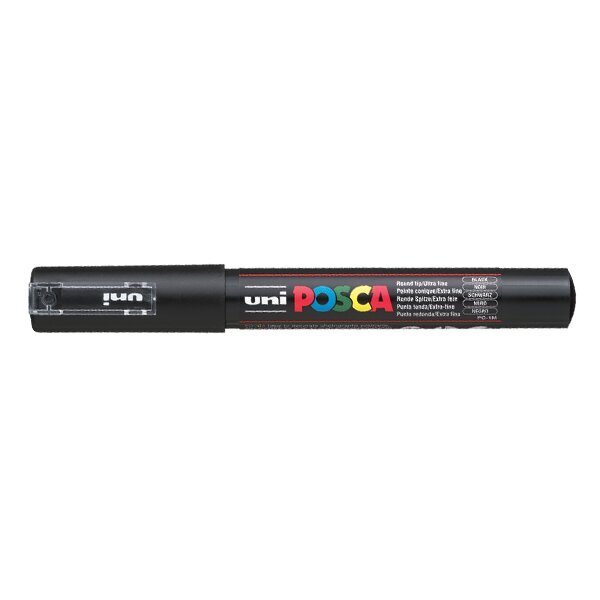 Uni-Ball Markör Boyama Posca Su Bazlı Poster 0.7 MM Siyah PC-1M