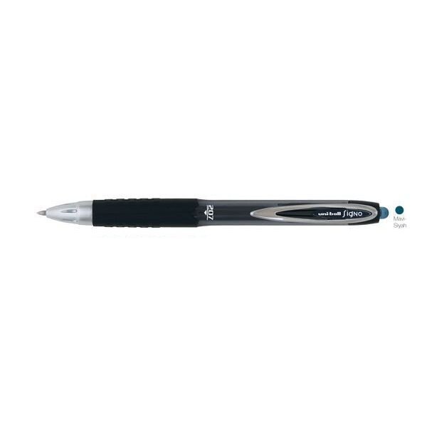 Uni-Ball Roller Kalem Signo 207 Jel Bilye Uç basmalı 0.7 MM Mavi-Siyah UMN-207