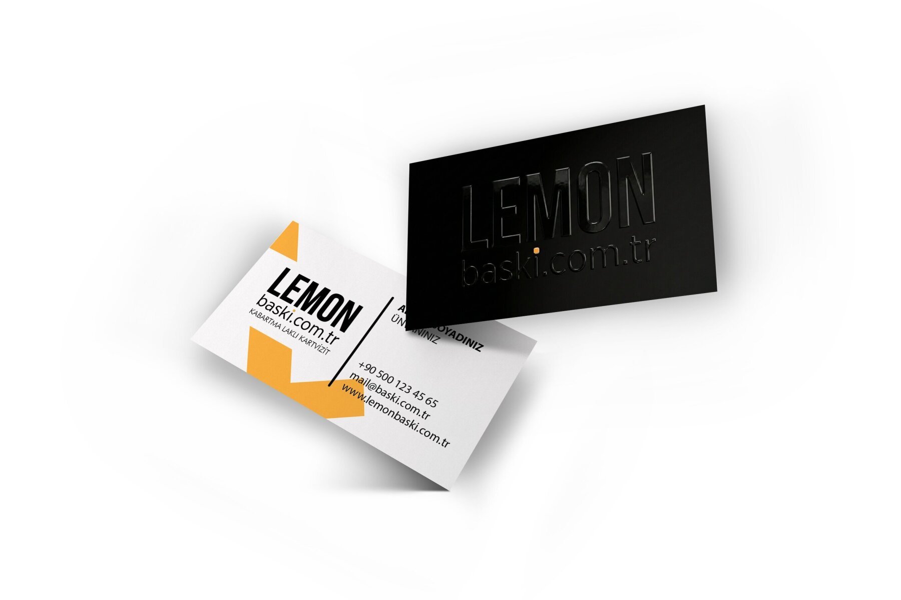 Kabartma Laklı Kartvizit