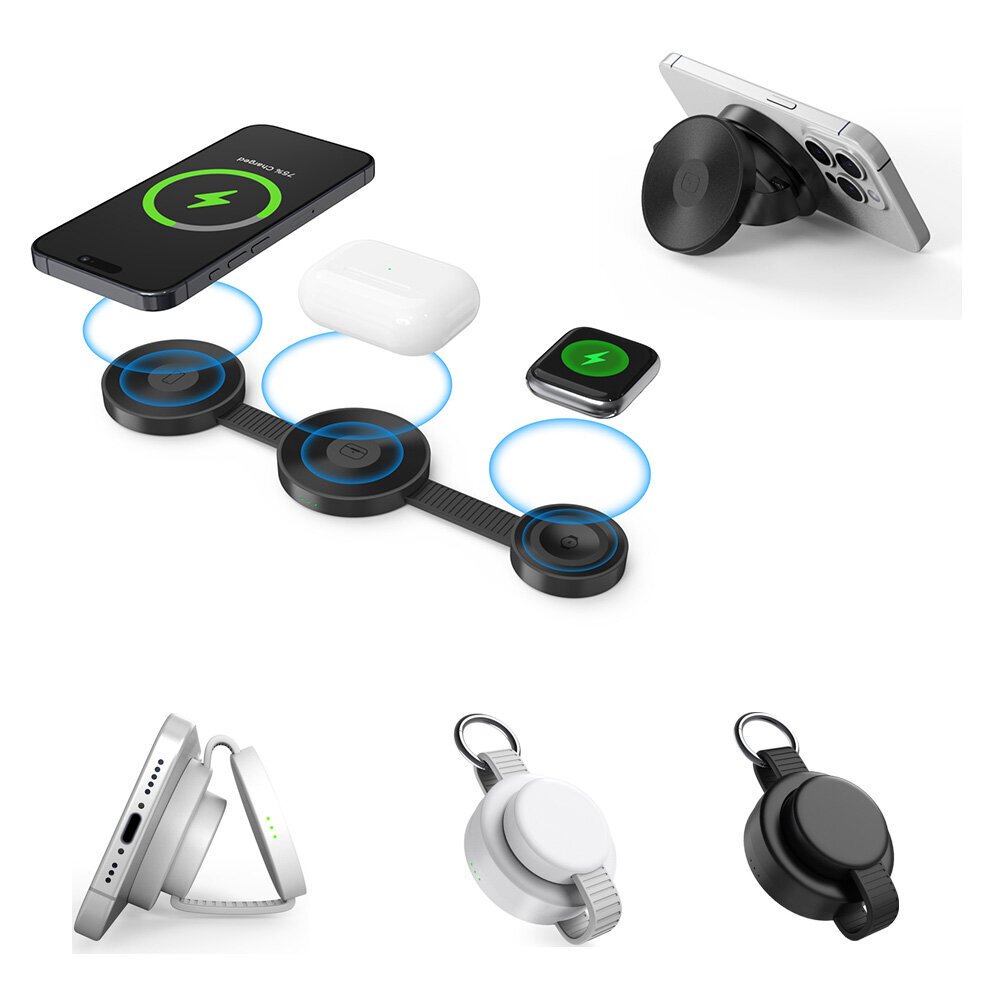 3ü 1 Arada Wireless Kablosuz Şarj Cihazı
