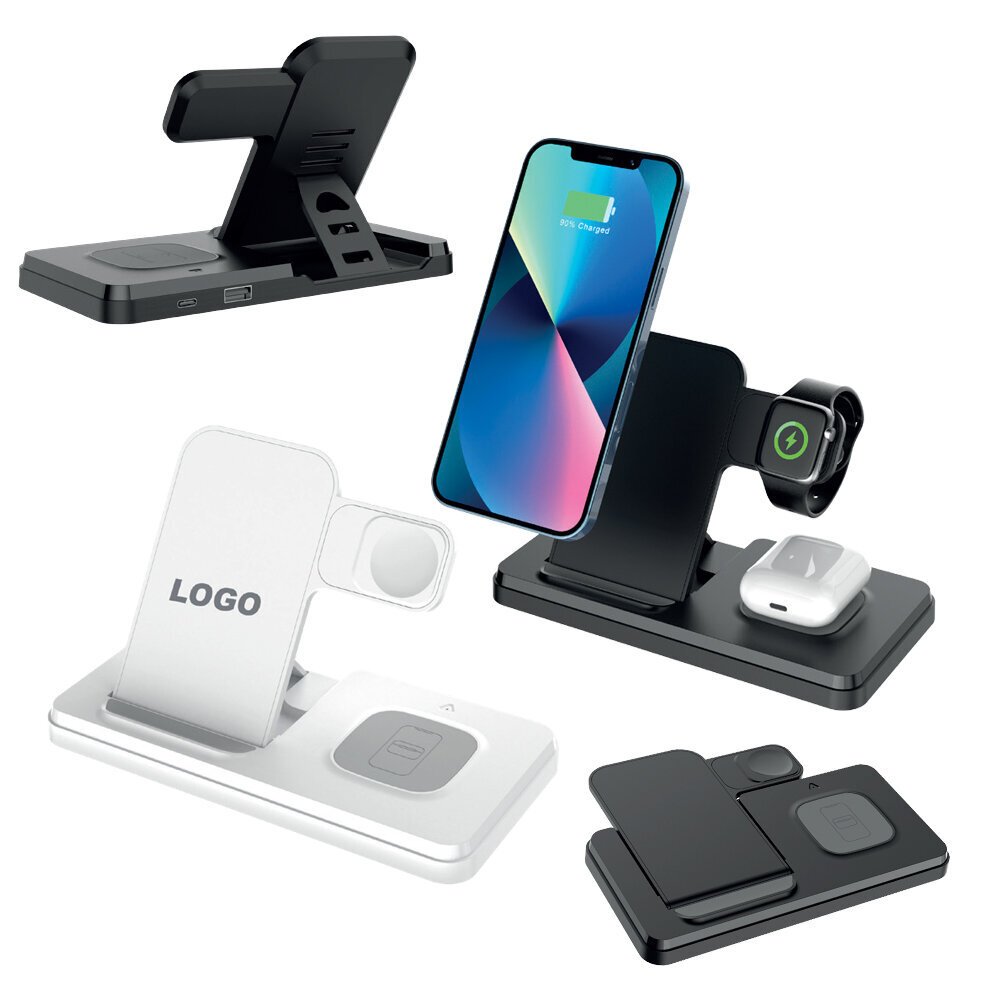 4ü 1 Arada Kablosuz Şarj Standı