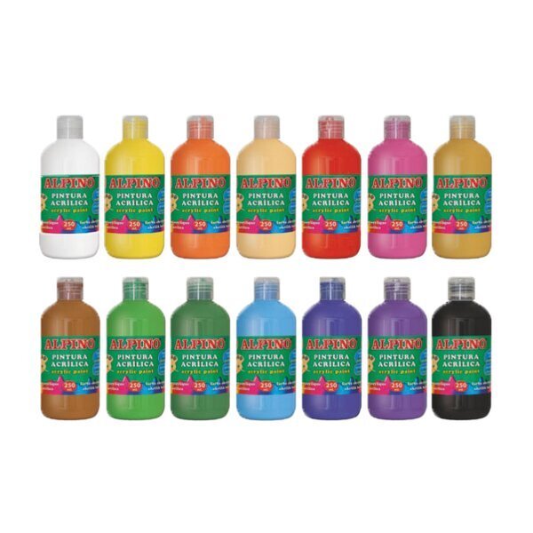 Alpino Akrilik Boya Şişe 250 ML Kahverengi DV-027