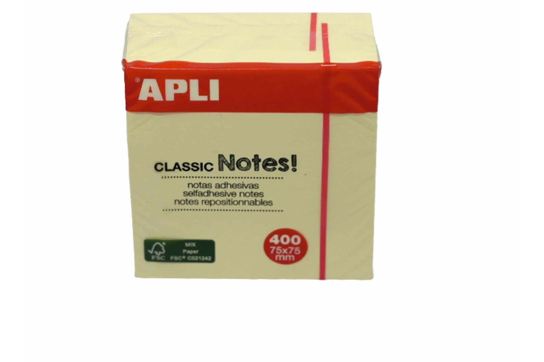 Apli Yapışkanlı Not Kağıdı Classic 400 YP 75x75 Küp 11597