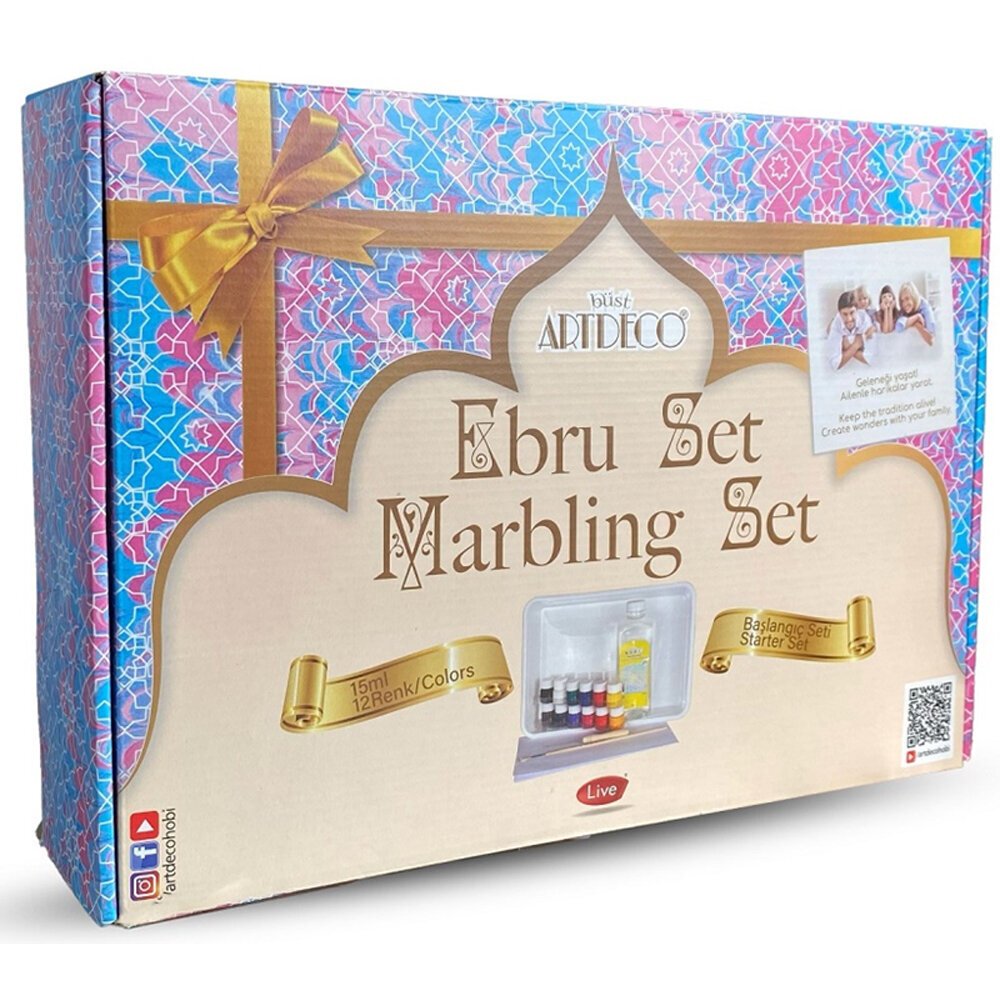 Artdeco Ebru Başlangıç Seti (A4 Tekneli) 12x15 ML