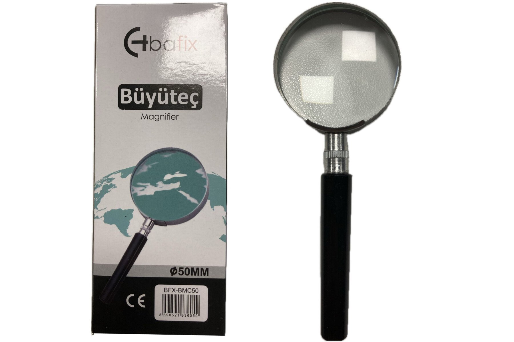 Bafix Büyüteç Cam Metal Çerçeveli 50 MM BFX-BMC50