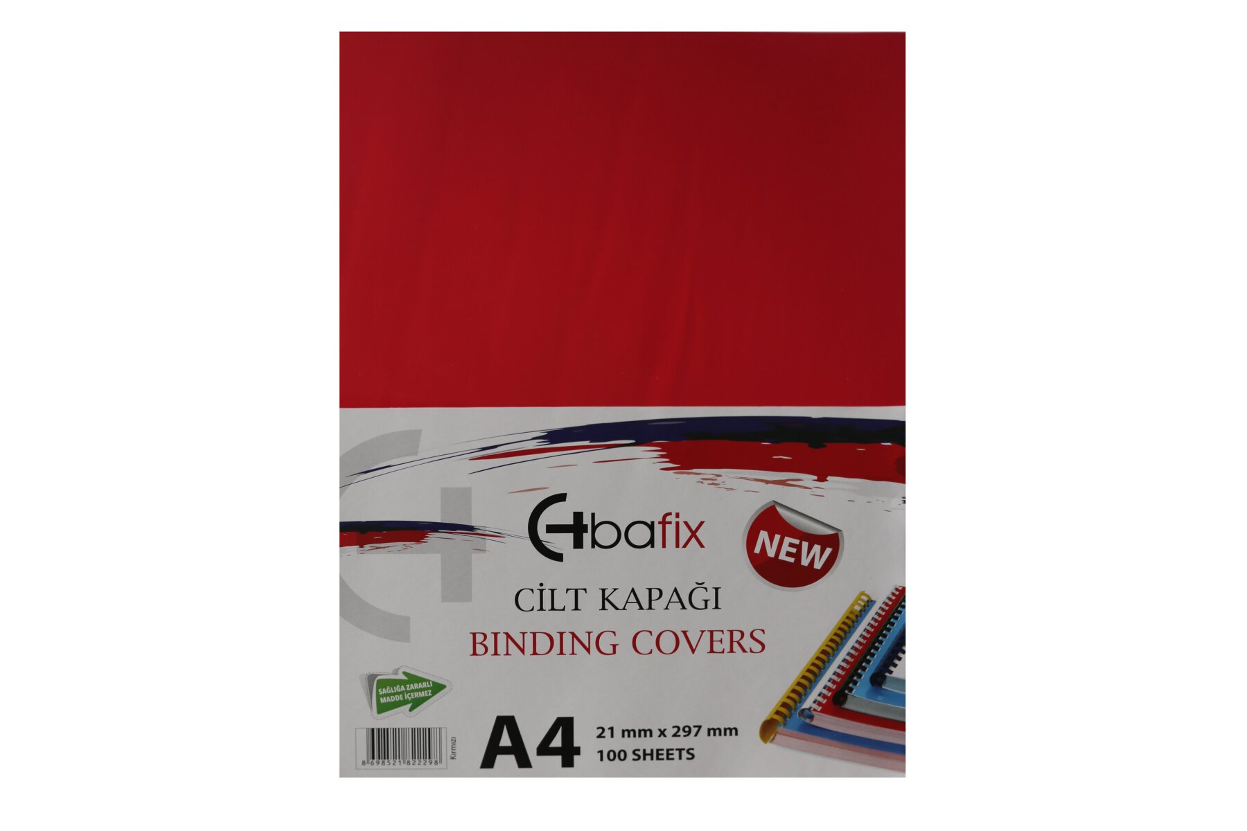 Bafix Cilt Kapağı Plastik Opak A4 160 MIC Kırmızı