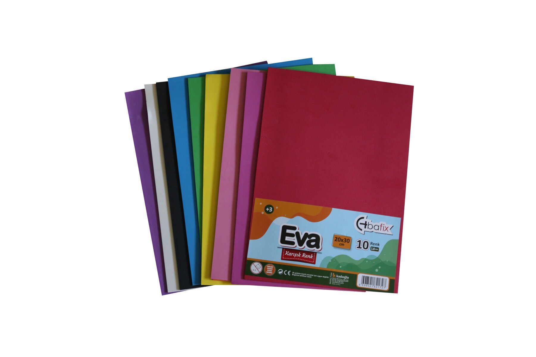 Bafix Eva Düz Renk 20x30 10 Renk Karışık