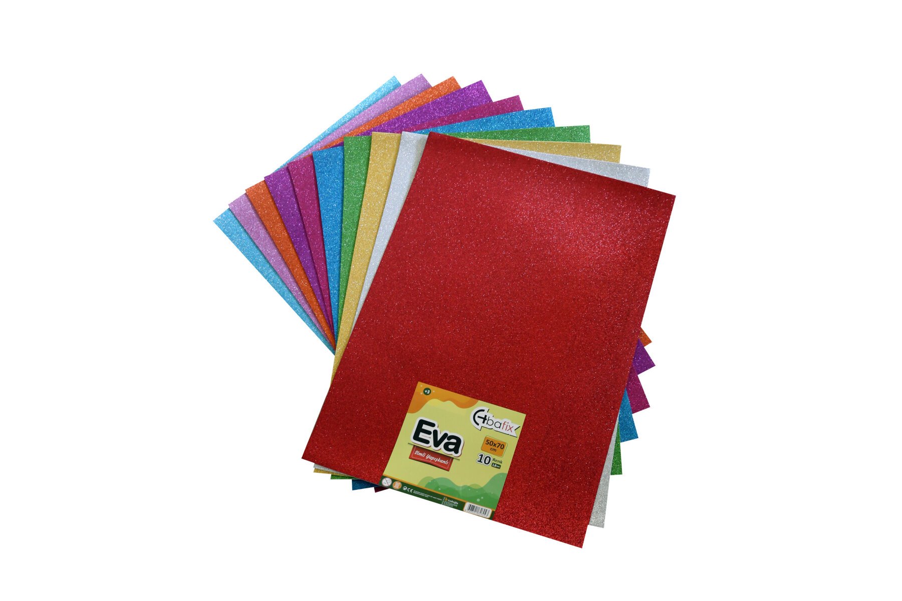 Bafix Eva Simli Yapışkanlı 50x70 10 Renk Karışık