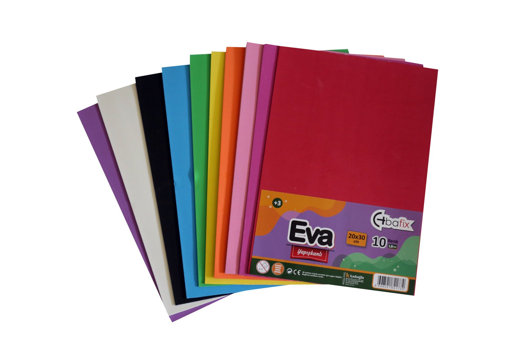Bafix Eva Yapışkanlı 20x30 10 Renk Karışık
