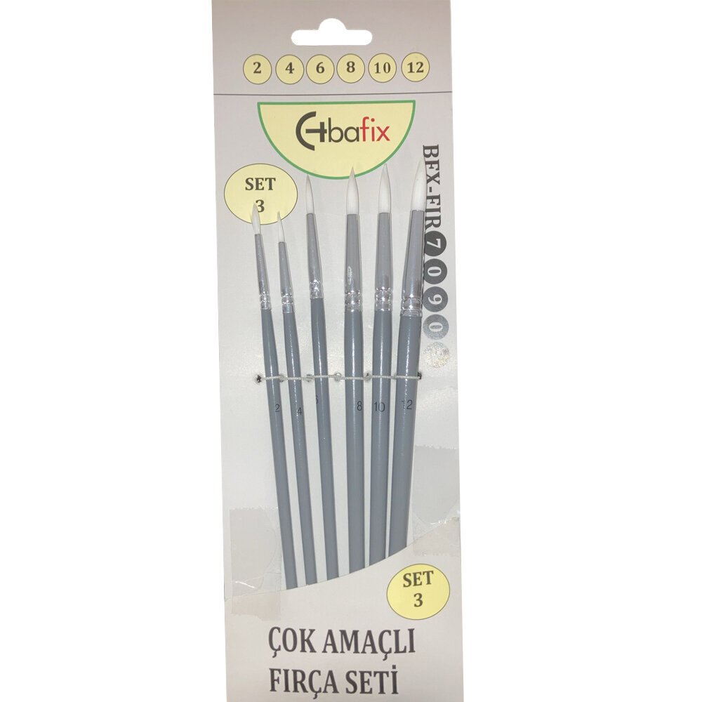 Bafix Fırça Seti Çok Amaçlı Artist 6 LI (2-4-6-8-10-12) Set-3 70903