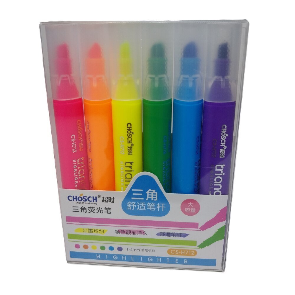 Bafix Fosforlu Kalem Kalem Tipi Chosch 6 Renk 6 LI Blister CS-H712