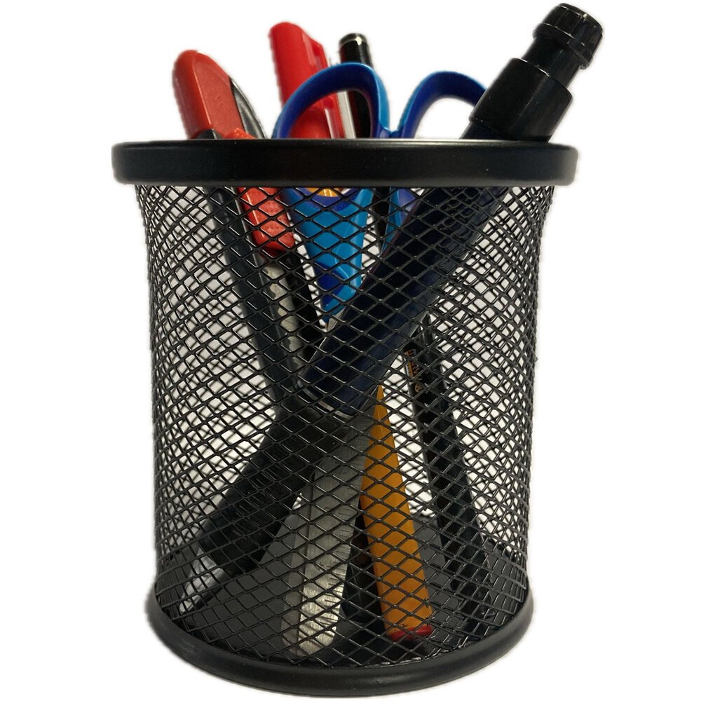 Bafix Kalemlik Metal Perforeli Silindir Siyah BFX-MMK802S