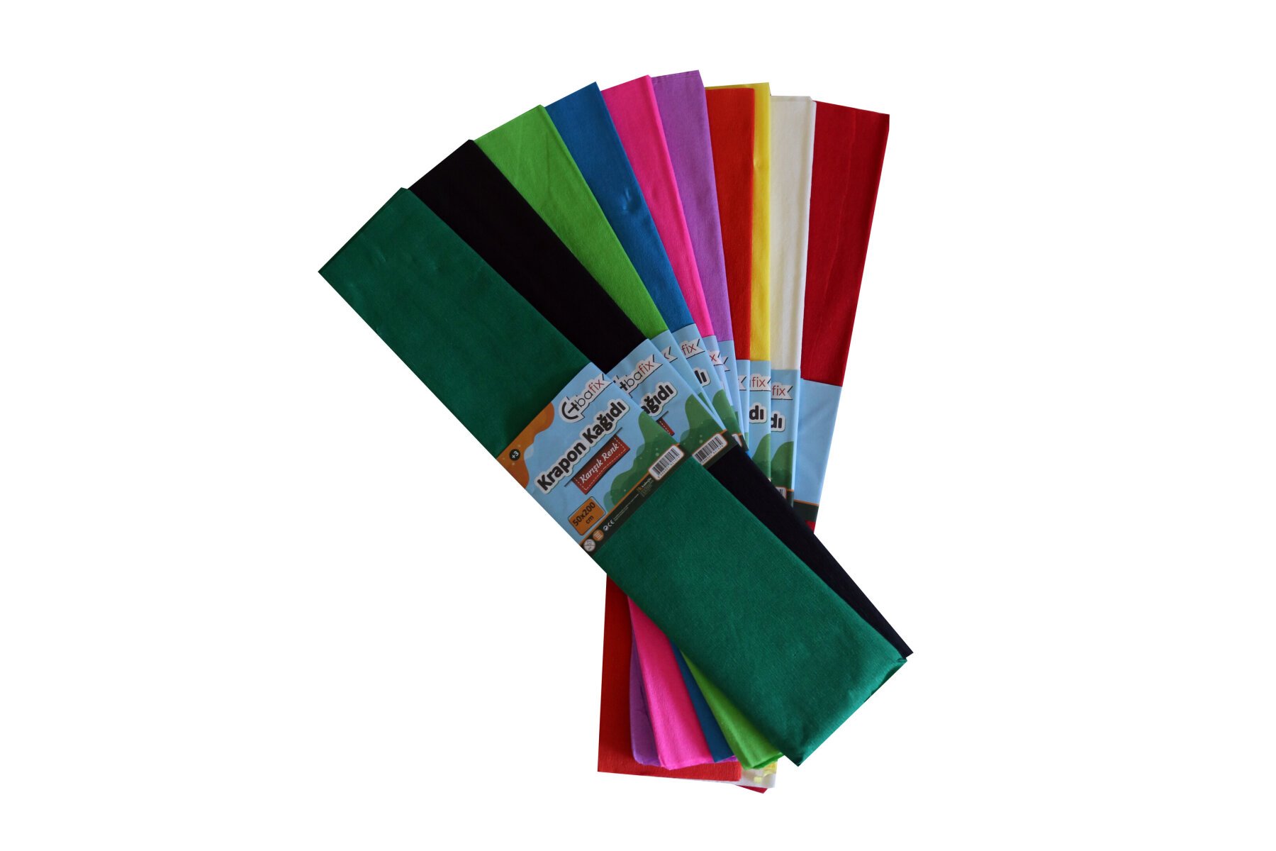 Bafix Krapon Kağıdı 10 LU 50x200 CM Karışık Renk