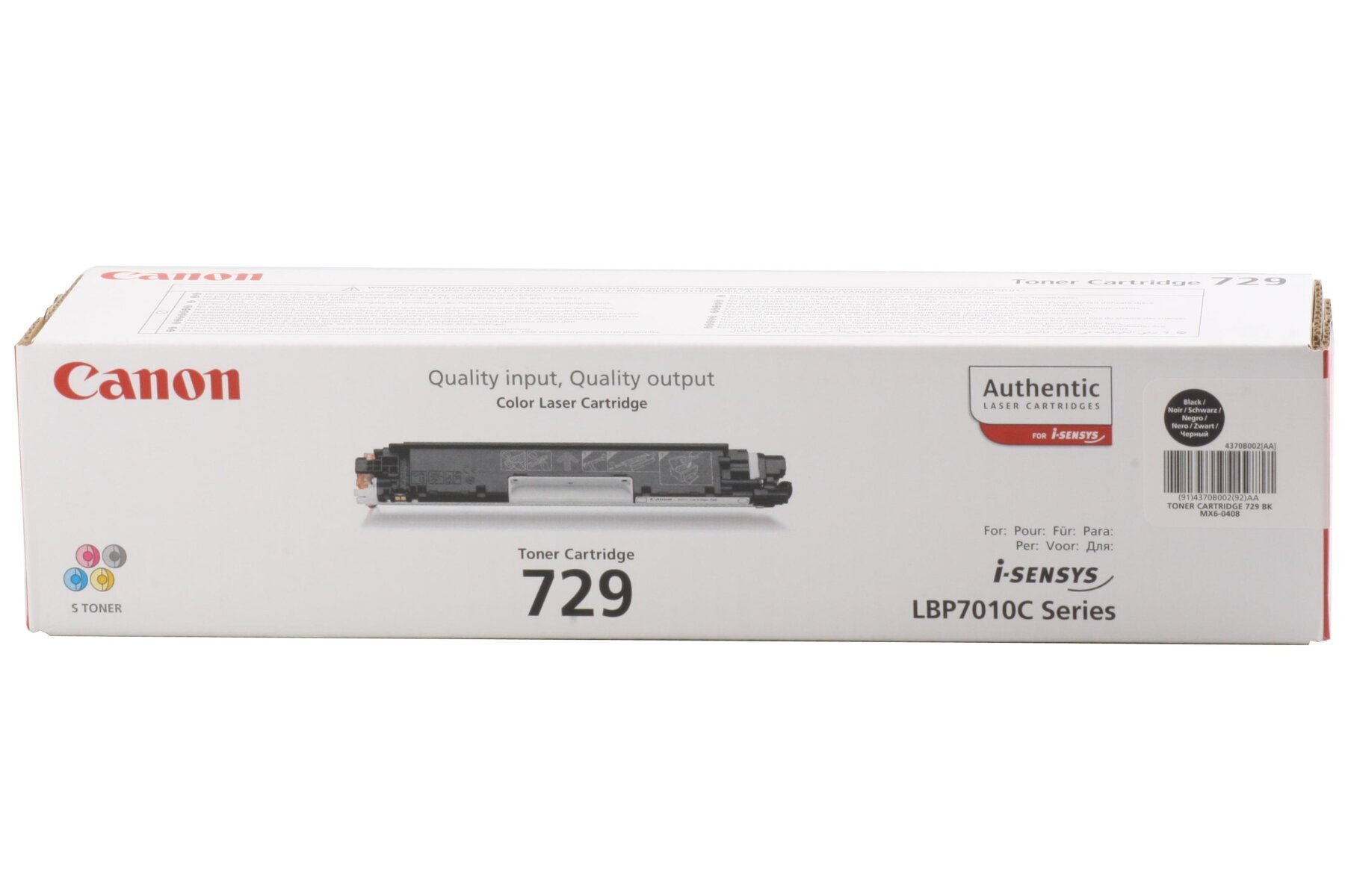 Canon CRG-729BK Black Siyah 1.200 Sayfa Toner LBP7010-7018