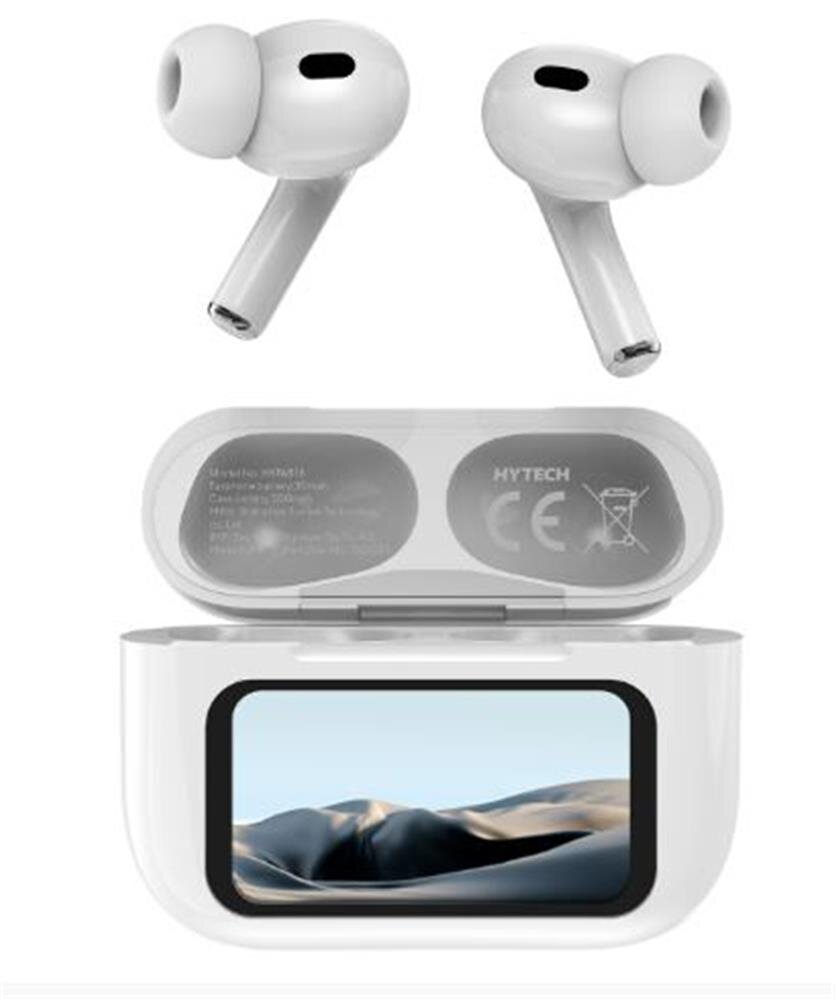 Hytech HY-TWS16 Beyaz Mobil Telefon Uyumlu Bluetooth 5.4V Ekranlı TWS Mikrofonlu Kulaklık