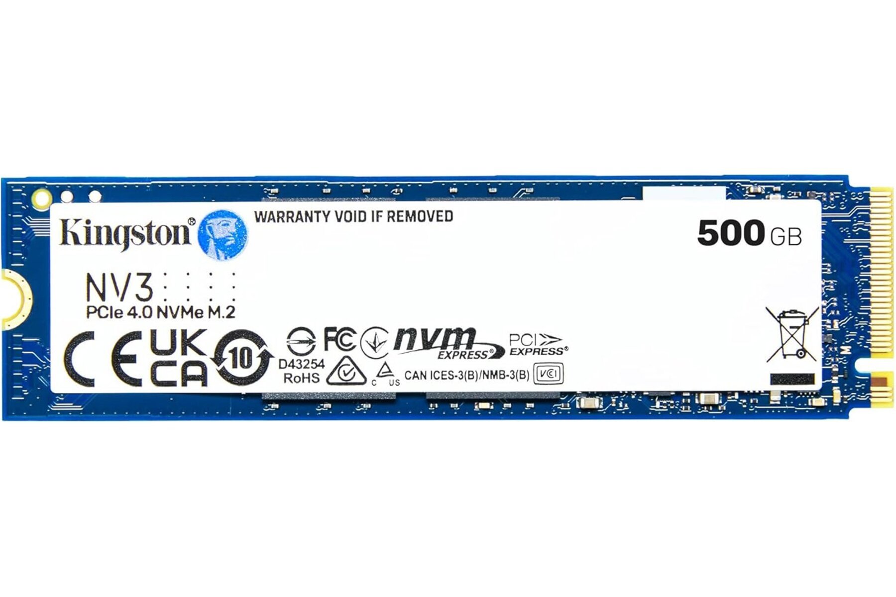 Kingston 500GB NV3 PCIe 4.0 NVMe M.2 2280 SSD Disk SNV3S-500G SSD Disk