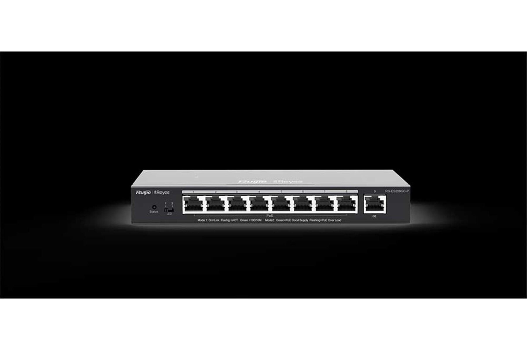 Ruijie-Reyee RG-ES209GC-P 8 Port POE+ 10-100-1000Mbps+1Port 10-100-1000Mbps Yönetilebilir Çelik 120W