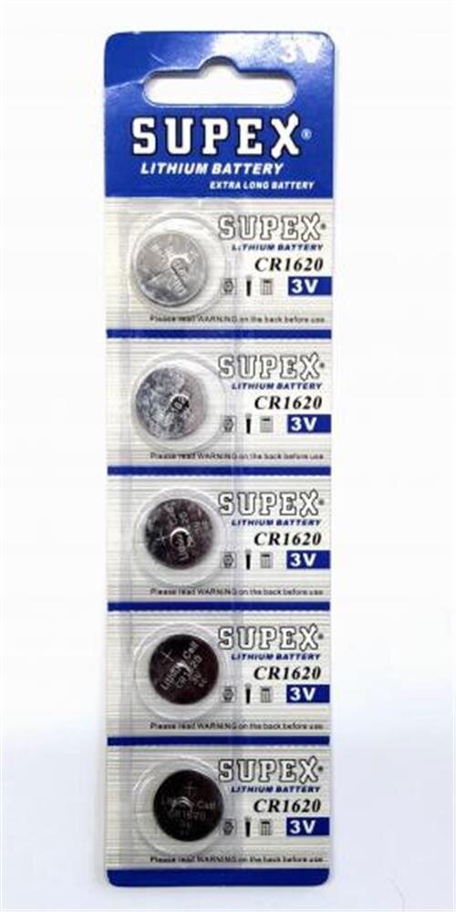 Supex CR1620-C5 3V Lityum Düğme Pil 5li Paket