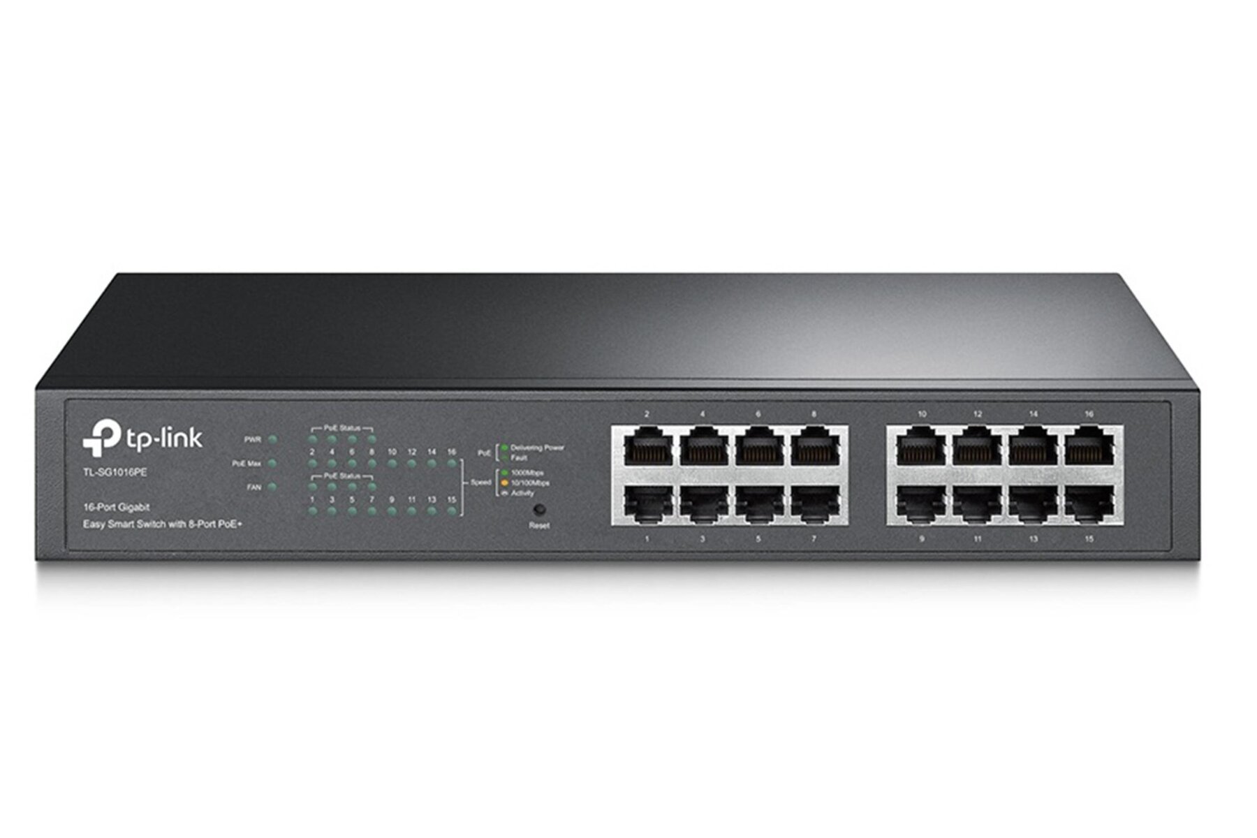 Tp-Link TL-SG1016PE 8 Port Poe+ 16 Port 10-100-1000 Mbps Switch Çelik Kasa Rack Mount