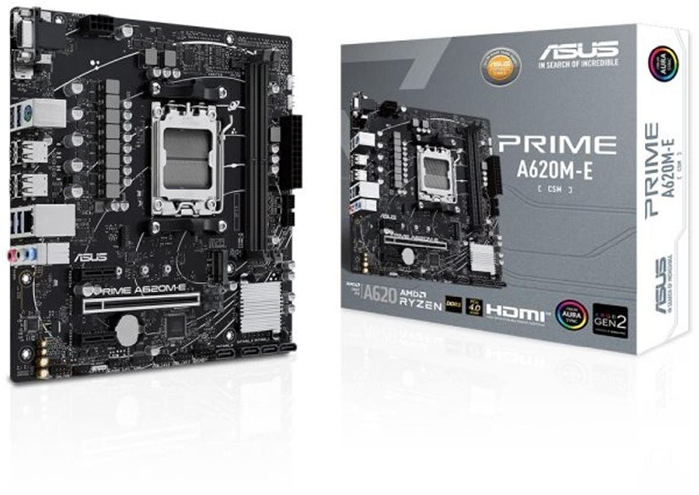 Asus PRIME A620M-E-CSM 6400mhz(OC) RGB M.2 AM5 mATX DDR5 Anakart