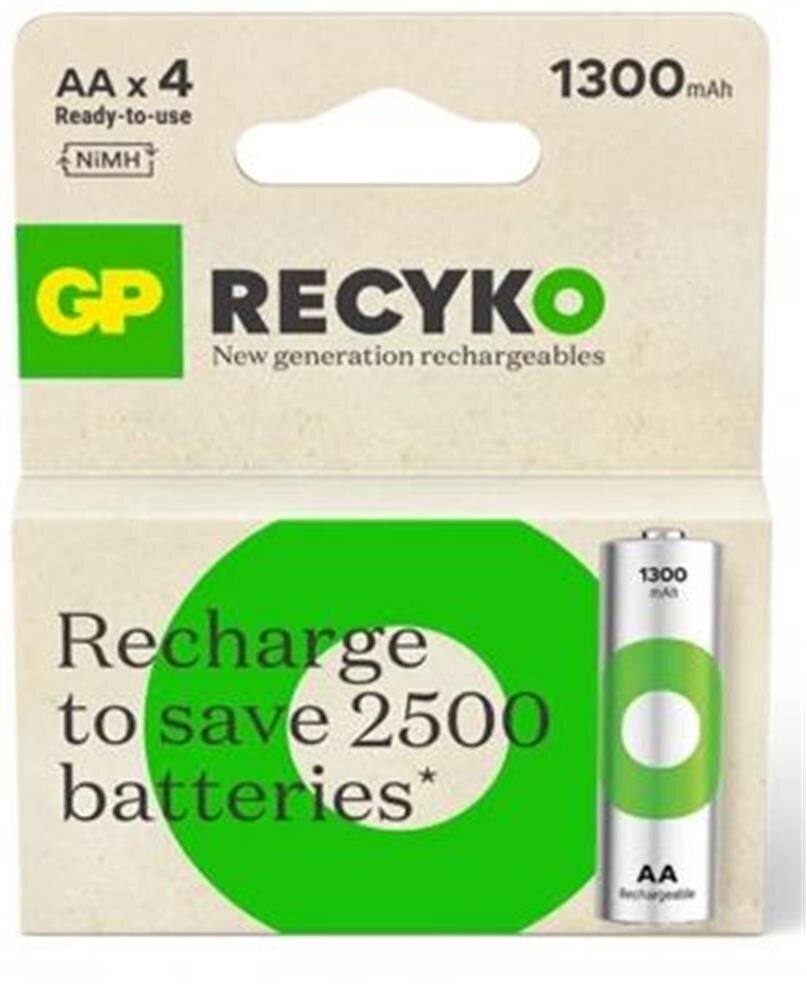 GP AA 1300 mAh Şarjlı Kalem Pil 4lü Paket GP130AAHCEMTR-4LÜ