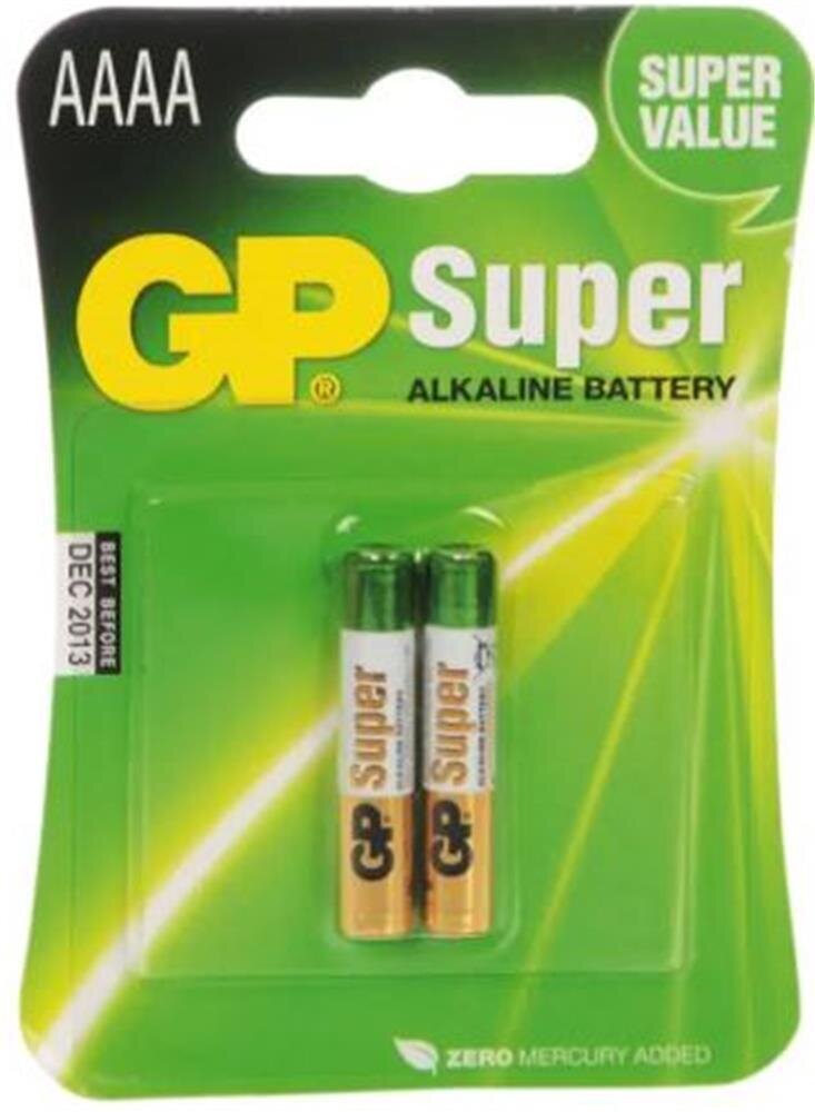 GP AAAA 25A Alkalin İncenin İncesi Pil 2li Paket GP25A-U2