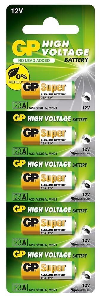 GP GP23A-C5 23A 12V Alkalin Spesifik 5li Paket Pil Kumanda