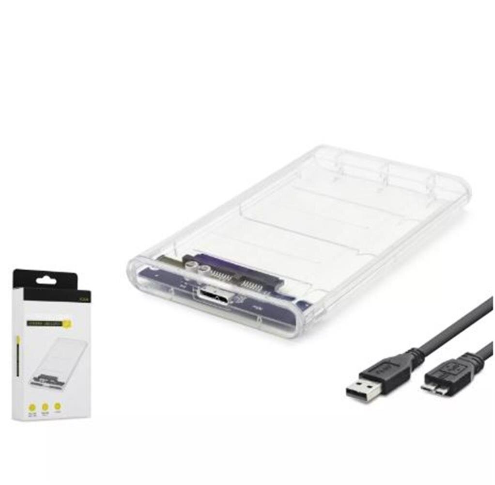 HADRON HDX1760 HDD KUTU USB3.0 PLASTİK SATA 2.5 TRANSPARENT