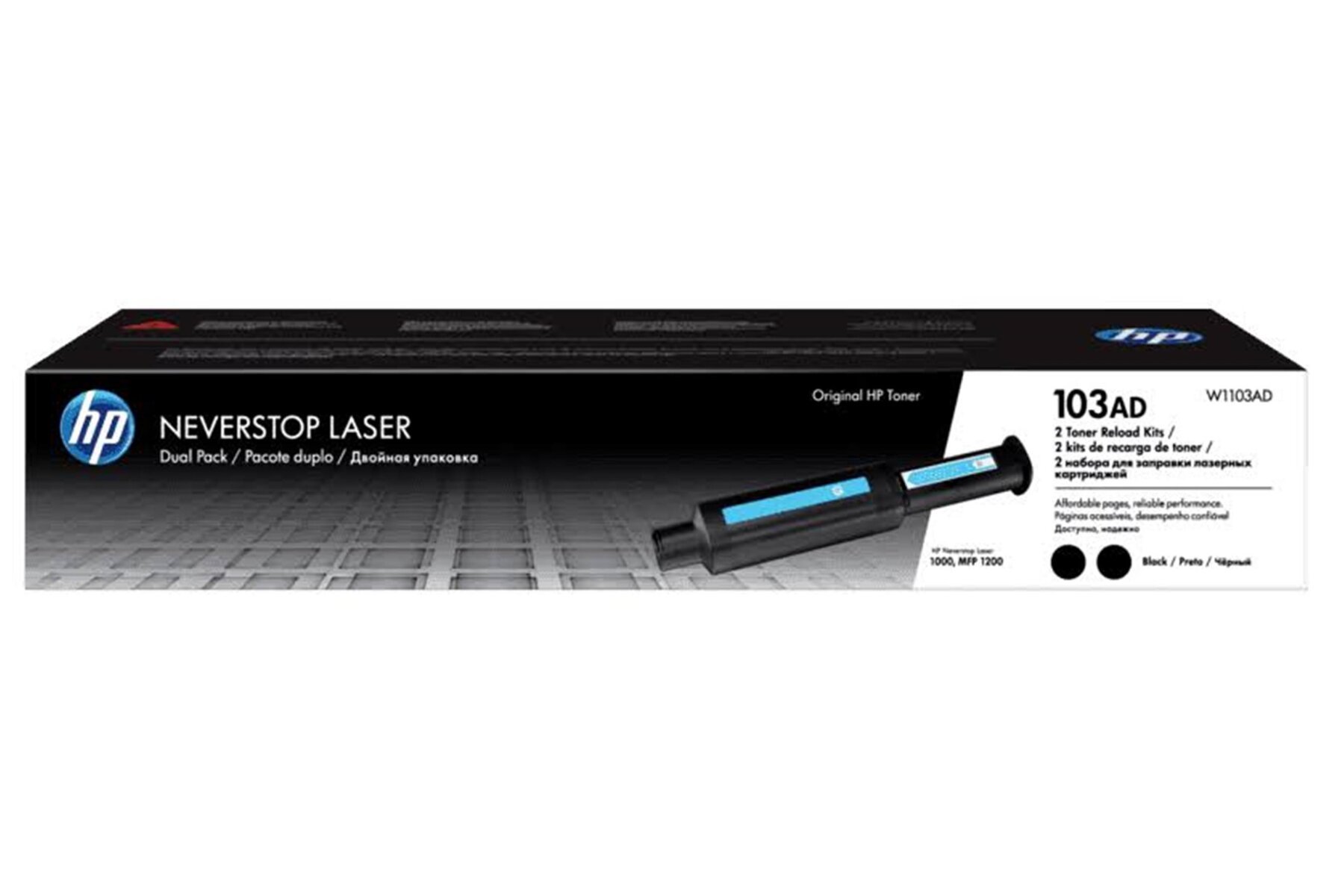 HP 103AD Black Siyah 2.500 Sayfa X 2 Çiftli Neverstop Toner W1103AD