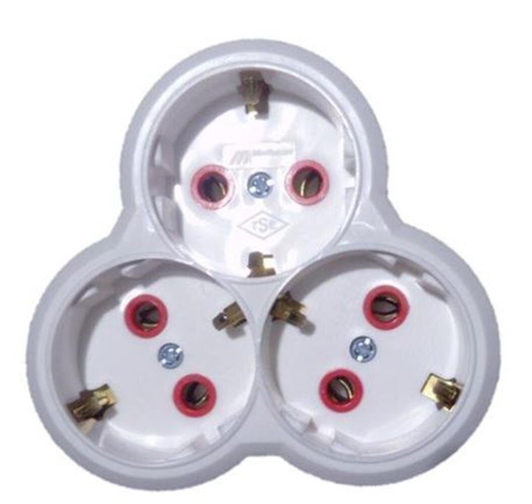 Mutlusan Topraklı Beyaz 3lü Fiş,Priz (Yonca Tip) 001 170 033002 00 00