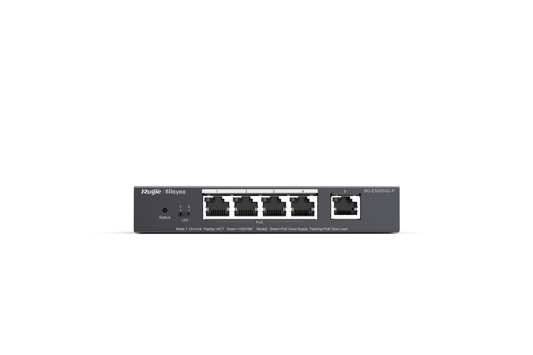 Ruijie-Reyee RG-ES205GC-P  4Port POE+ 10-100-1000 Mbps+1 Port 10-100-1000 Mbps Gb Yönetilebilir 54W