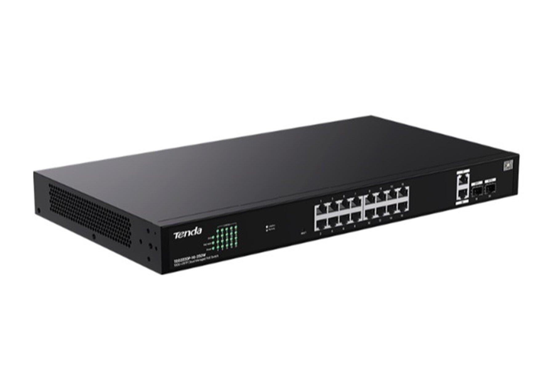 Tenda TEG2220P-16-250W 16 Port 10-100-1000 POE +2 SFP Switch Cloud Yönetilebilir Çelik Kasa Switch