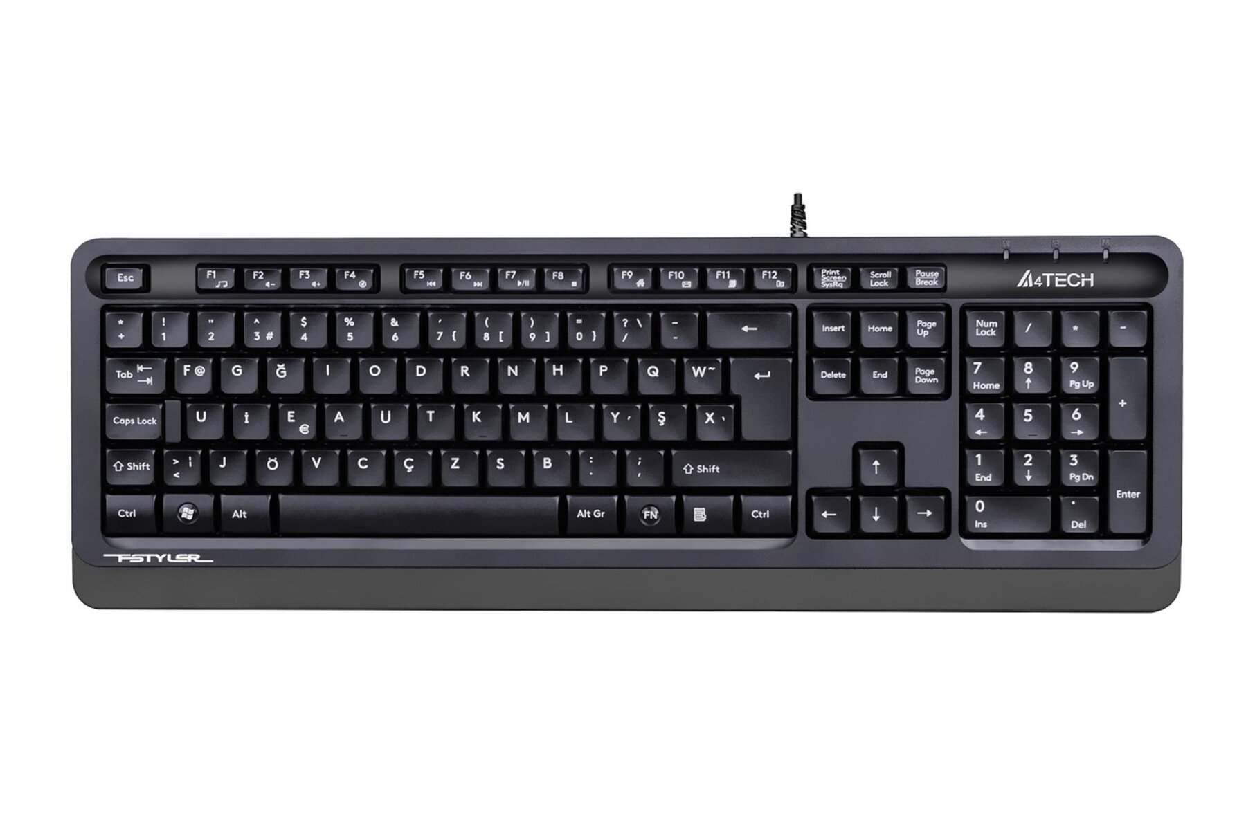 A4 Tech Fk10 F Usb Fsytyler Gri Tr Fn-Multimedya Klavye