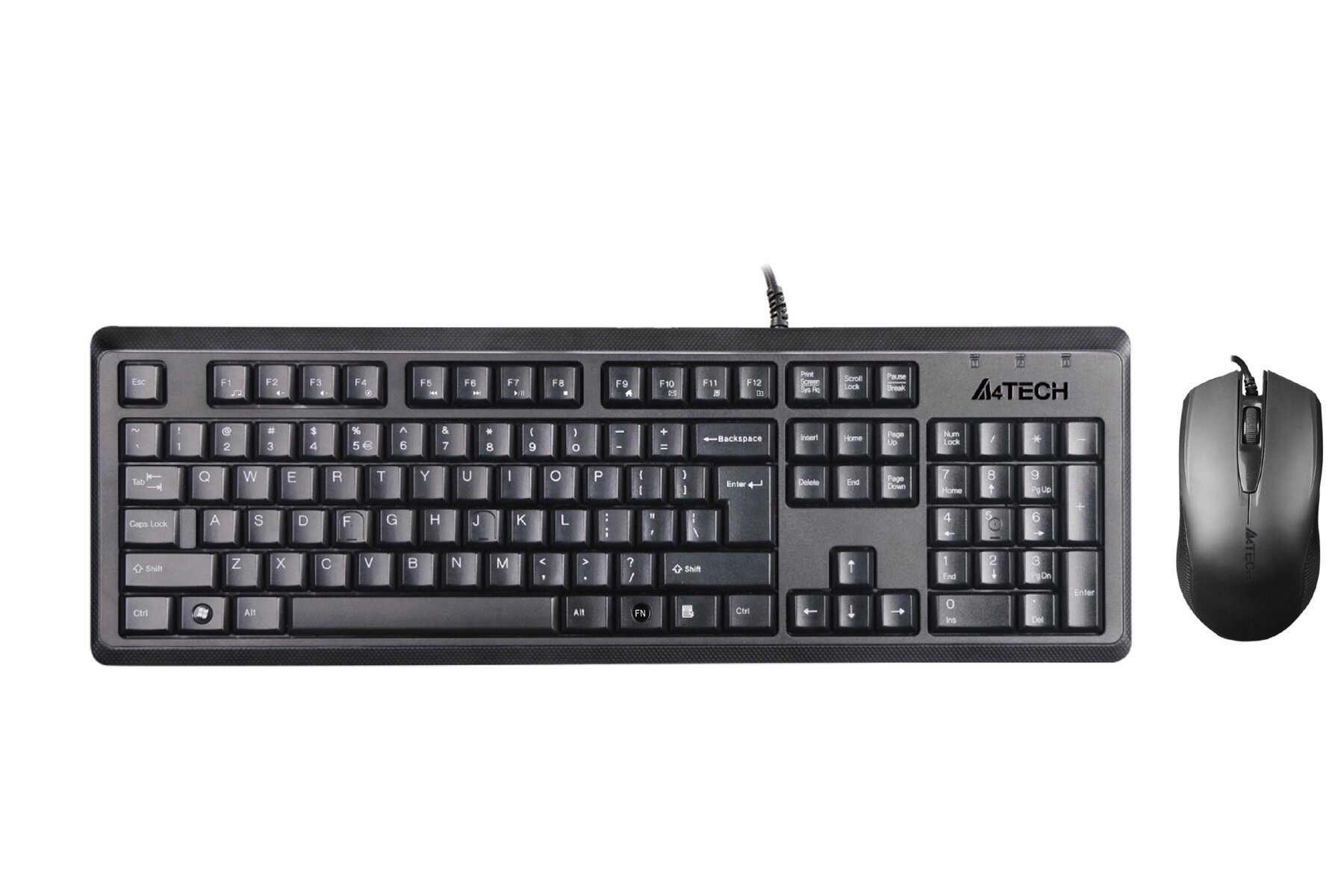 A4 Tech Kr-9276 Q Usb Fn Multimedya Klavye+Optik Kablolu Mouse Set