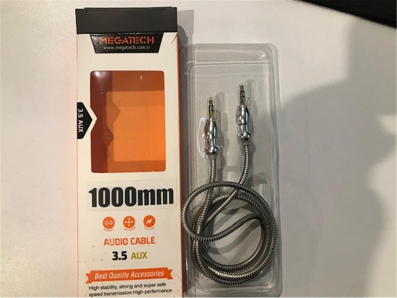 Elba Elb23 1Mt Aux Stereo To Stereo Örgülü Kablo Siyah