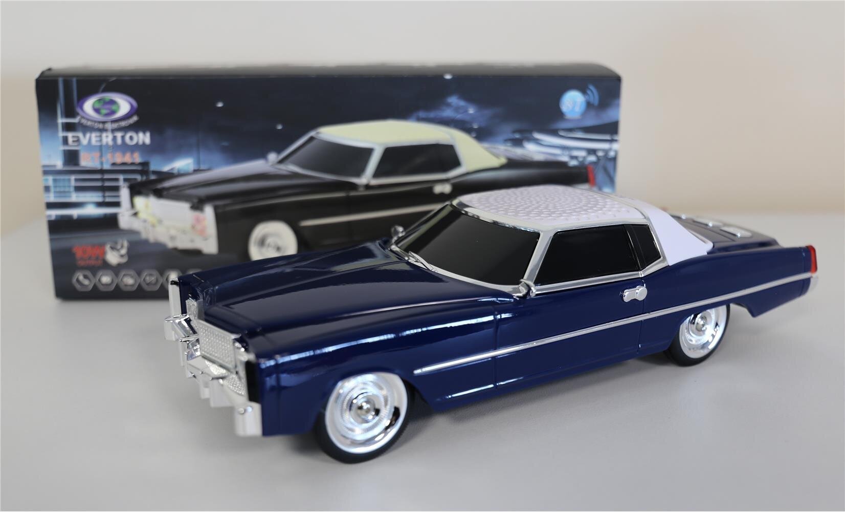 EVERTON RT-1941 Lacivert Arabalı  Bluetooth Fm-Usb-Tf-Aux Şarjlı Nostaljik Radyo