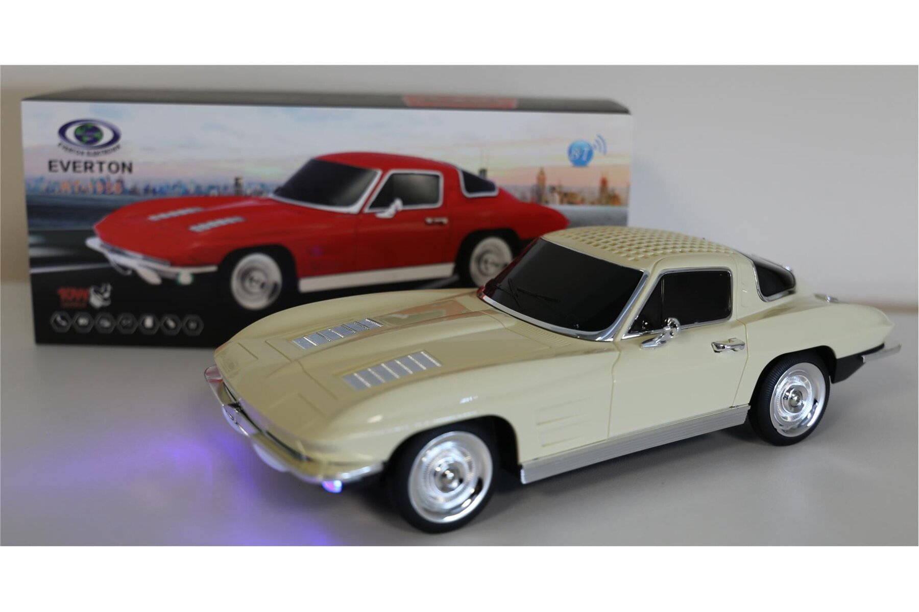 EVERTON RT-1956 Bej Arabalı  Bluetooth Fm-Usb-Tf-Aux Şarjlı Nostaljik Radyo