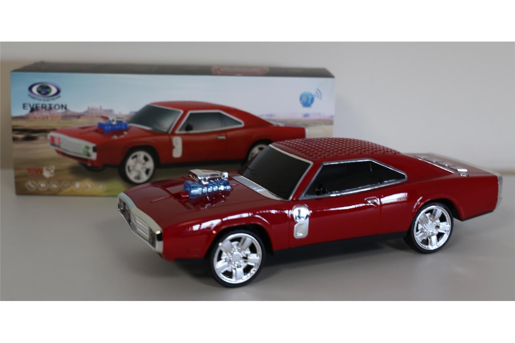 EVERTON RT-1959 Kırmızı Arabalı  Bluetooth Fm-Usb-Tf-Aux Şarjlı Nostaljik Radyo