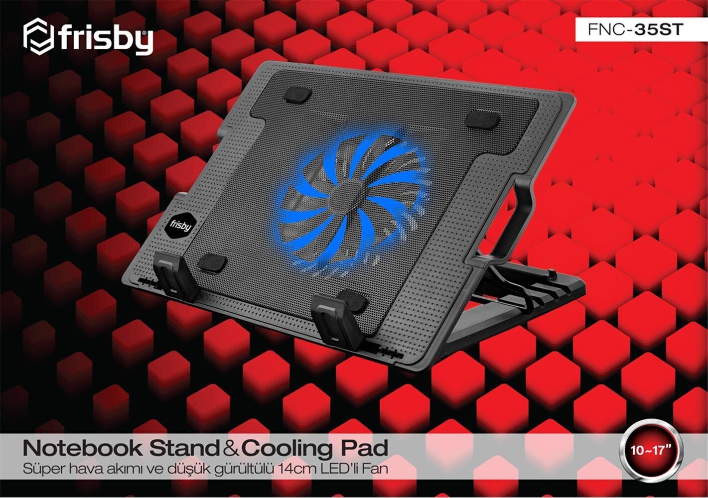 Frisby FNC-35ST Standlı Notebook Soğutucu 1 Port Usb 10- 17 boyutunda notebooklar için uygundur