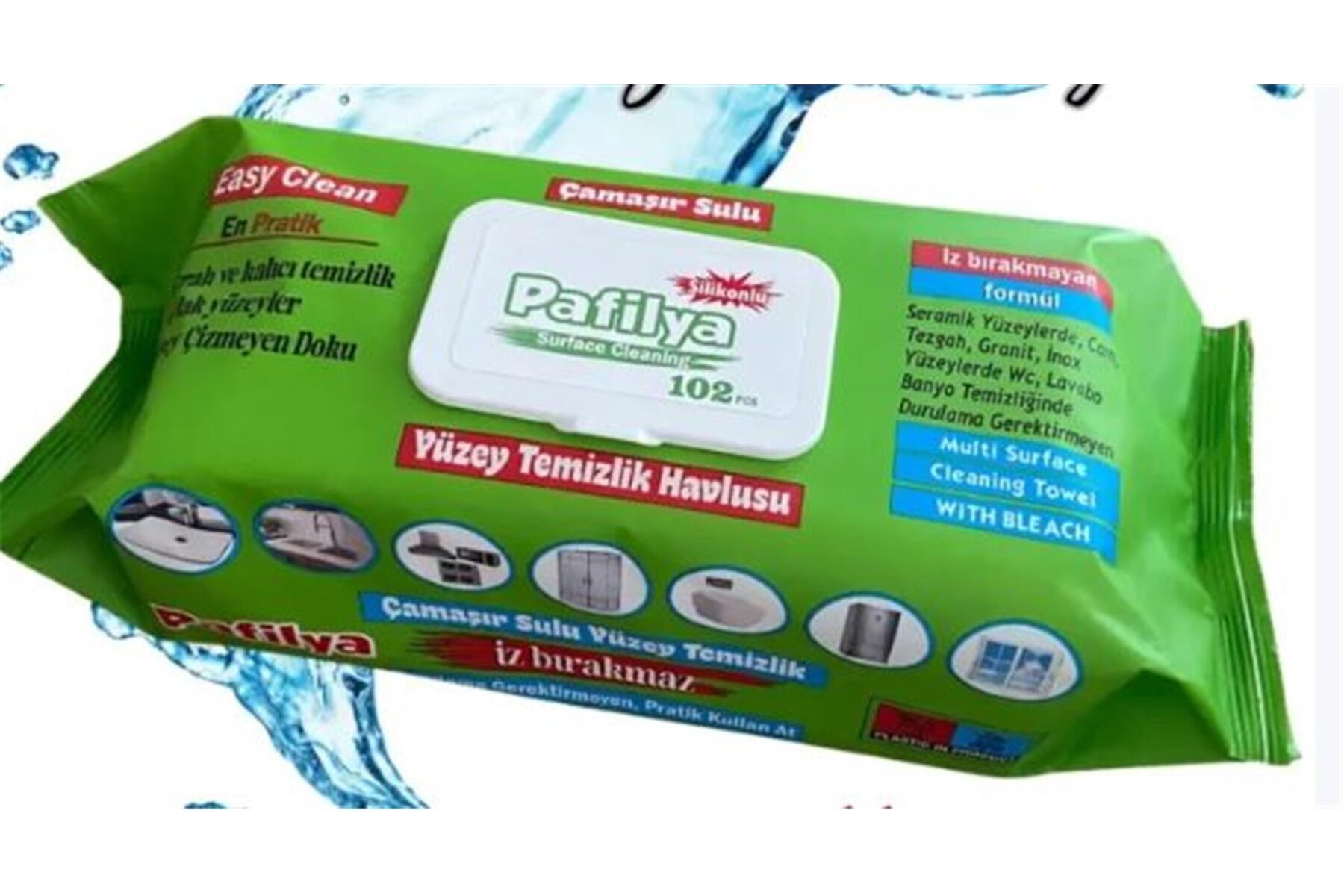 Pafilya Çamaşır Sulu  Yüzey Temizlik Havlusu 102 li (İz Bırakmaz)(Seramik-Cam-Banyo-Wc-Granit)