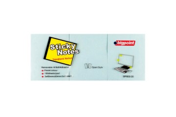 Bigpoint Yapışkanlı Not Kağıdı 3 Lü 40x50 Mavi BP800-35
