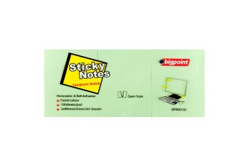 Bigpoint Yapışkanlı Not Kağıdı 3 Lü 40x50 Yeşil BP800-55