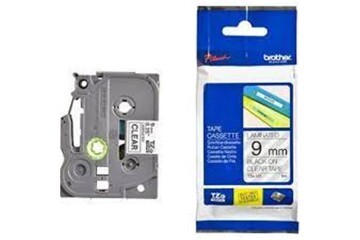 Brother TZE-121 9 mm Şeffaf Üzeri Siyah Laminasyonlu Etiket