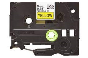 Brother Tze-FX621 9Mm Sarı Üzerine Siyah Esnek Laminasyon Etiket