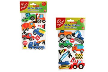 Bu-Bu 3D Eva Sticker Küçük Araçlar 24 Lü BUBU-STS042