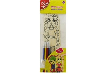 Bu-Bu Ahşap Boyama Kız 2 Model BUBU-AB0040