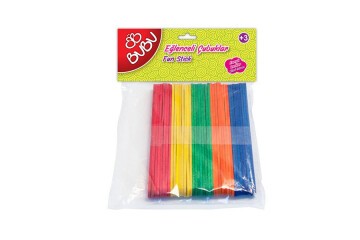 Bu-Bu Eğlenceli Çubuklar Renkli 11,5x1 Cm