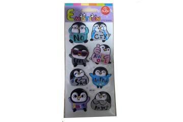 Bu-Bu Emotıons Puffy Stıck Penguın & Message 9x21 BUBU-SWP-1901